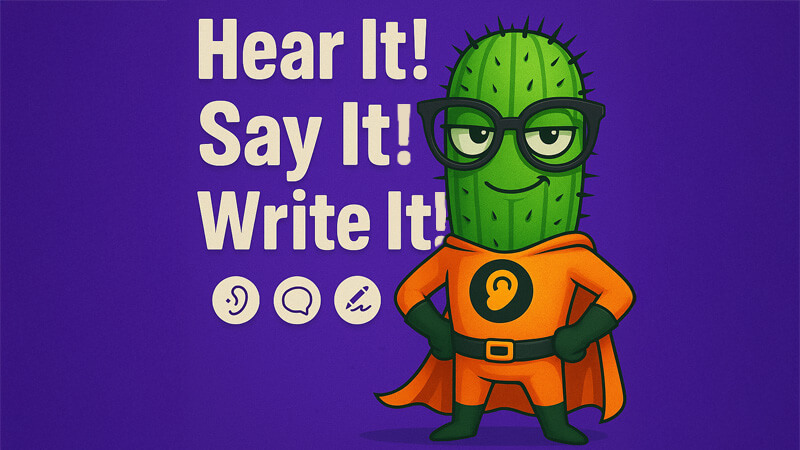 Hear It! Say It! Write It!